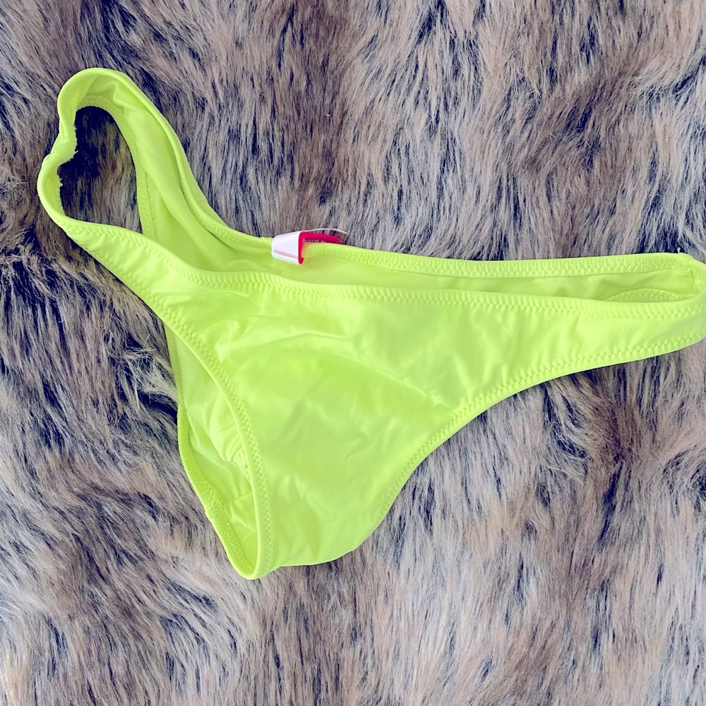 VS scrunch bikini bottom neon yellow